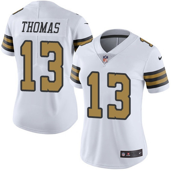 Women's New Orleans Saints #13 Michael Thomas White Color Rush Limited Stitched Jersey